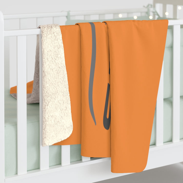 Orange Sherpa Fleece Blanket