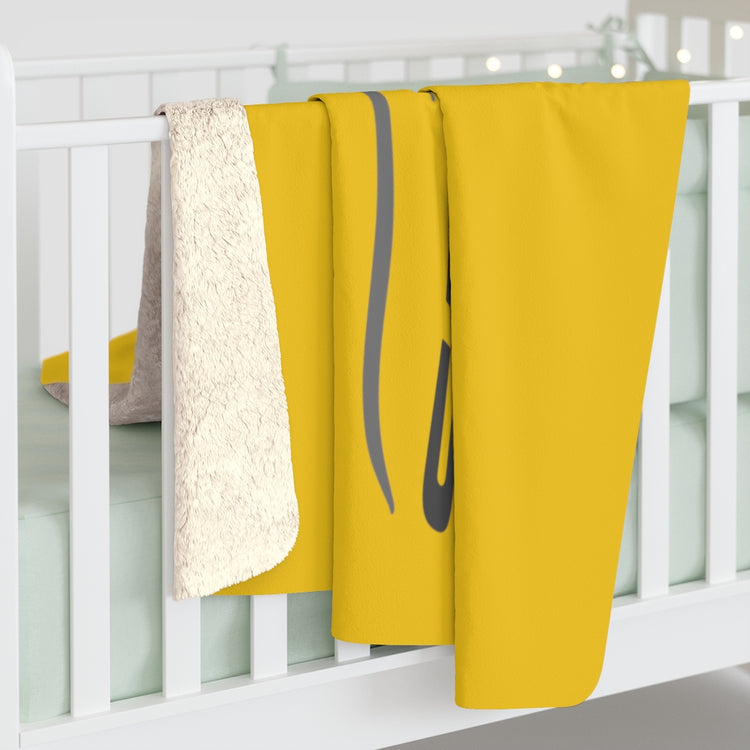 Mustard Sherpa Fleece Blanket
