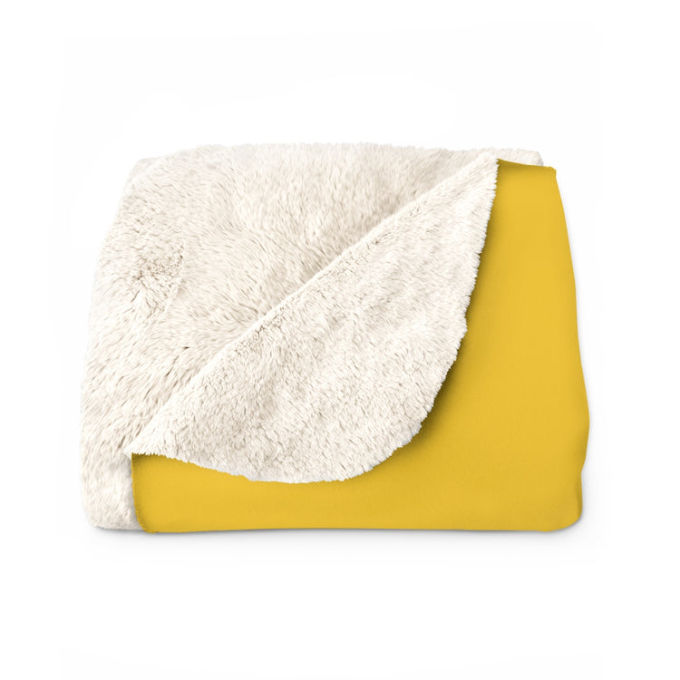 Mustard Sherpa Fleece Blanket